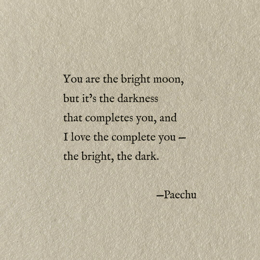 You are the bright moon